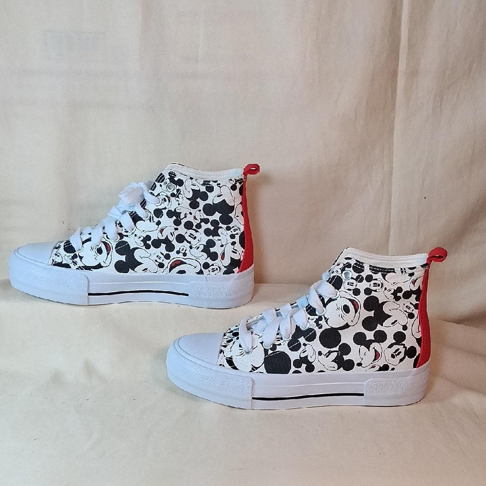 High-Top Sneakers with Cartoon Print